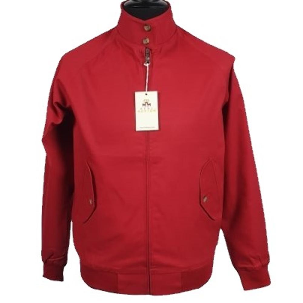 Real Hoxton Raglan Sleeve Harrington Jacket Red Adaptor Clothing